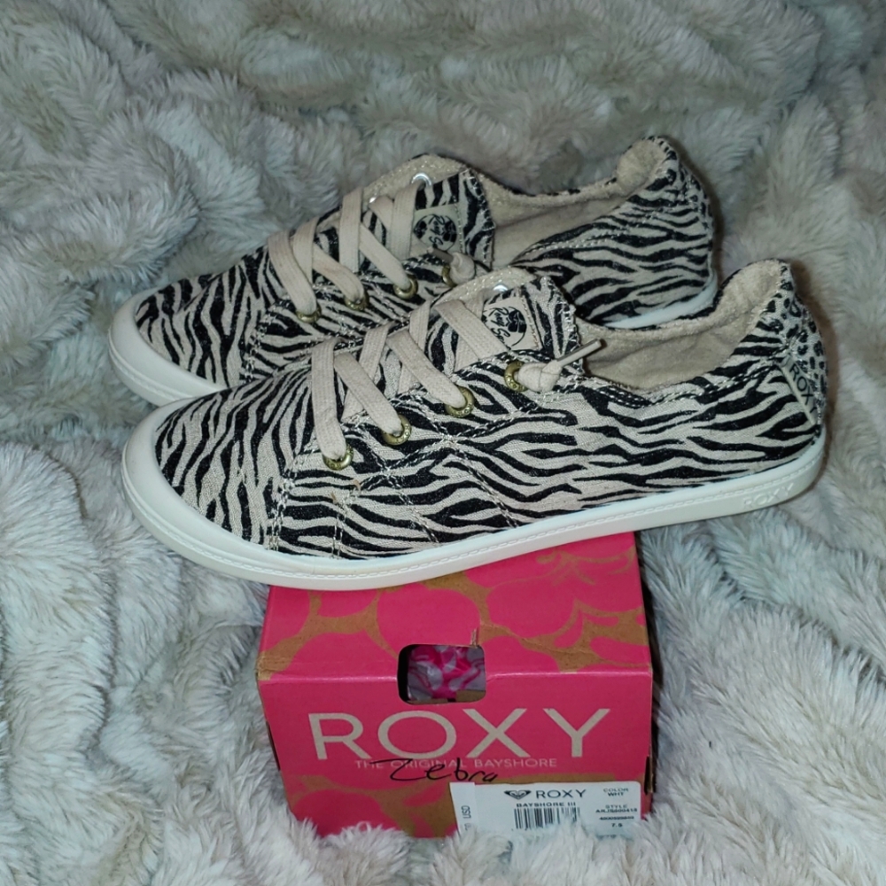 Roxy Bayshore Zebra Print Shoes - SIZE 7.5